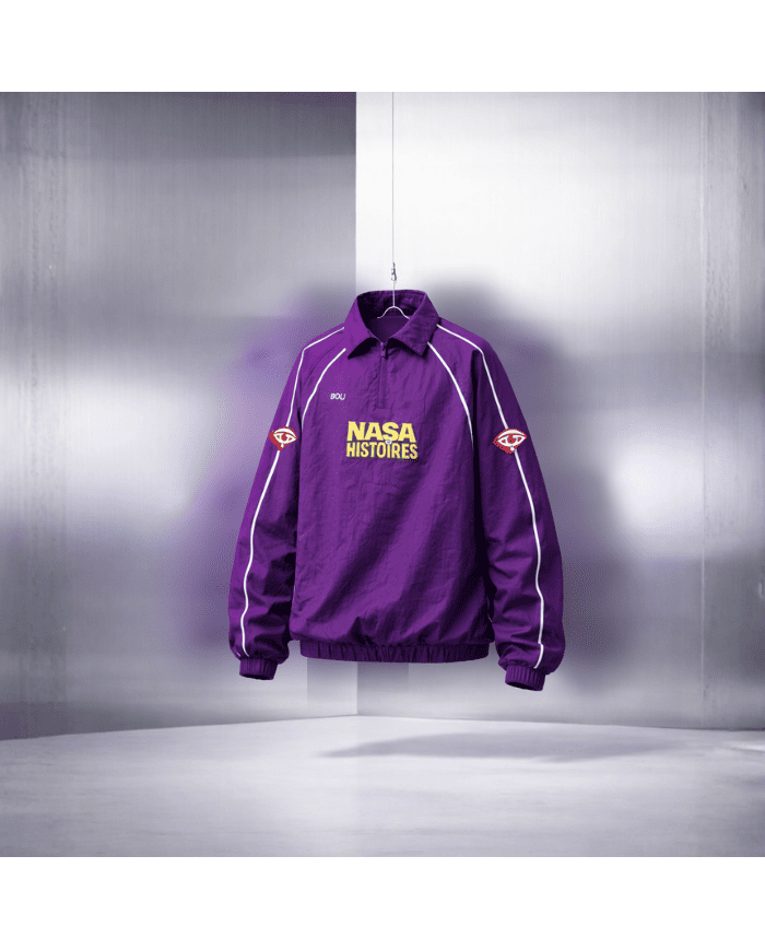 CHAQUETA LA PIEL FLOR MORADA 2