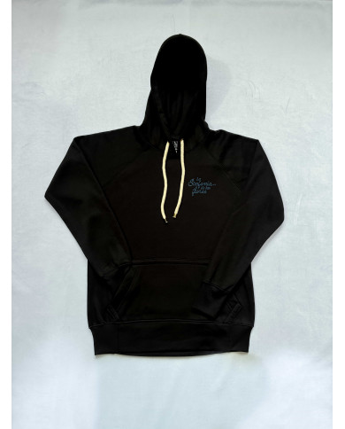 Hoodie negro tulipán saxofón