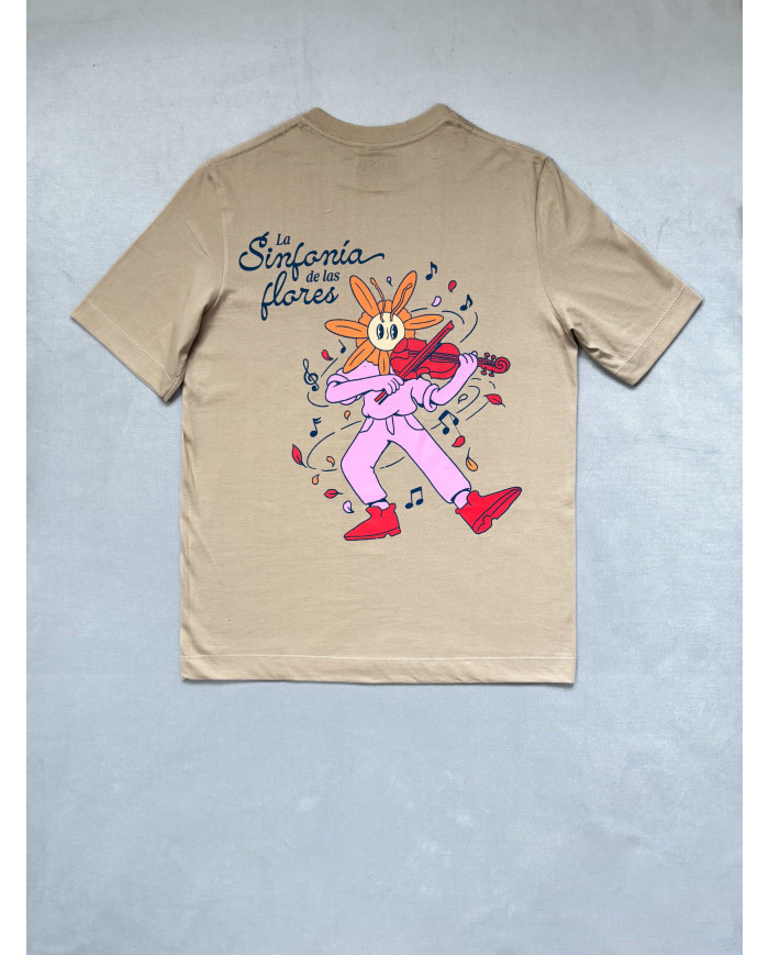 Camiseta negra Tulipán  saxofón